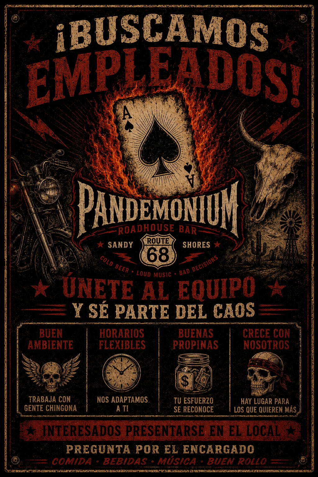 Cartel de empleo de Pandenomium